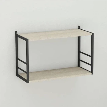 Книжкова полиця універсальна Ferrum-decor Стім 1 38x63x26 чорний ДСП Дуб Сонома 16мм (FRD-104088)