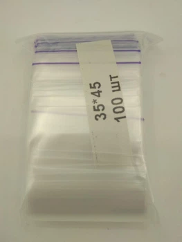 Пакеты с замком Zip-Lock 3,5×4,5 см (100 шт) — мини-пакетики на зип-замке для хранения и фасовки