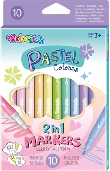 Набір фломастерів Colorino Pastel 2 в 1 10 кольорів 10 шт (5907620180875)