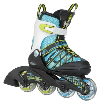 Роликові ковзани дитячі K2 CHARM X PRO S (29-34) 170-205мм Light blue/lime/black (3050209) (170-205мм)