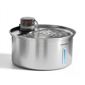 Стальний питний фонтан для для домашніх тварин Petwant W11-S1 3,2L