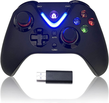 Бездротовий геймпад ROTOMOON з LED підсвіткою для Xbox One S/X та Xbox Series S/X, 2.4G адаптер, вібрація, акумулятор