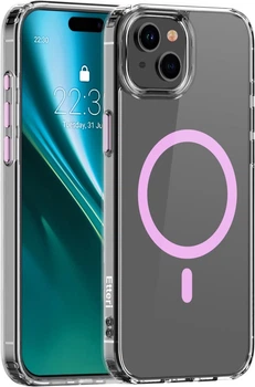 Панель Etteri Color Mag для Apple iPhone 15 Pink/Transparent (5906961964496)