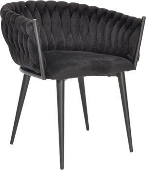 Крісло велюрове Hedo Glamour Rosa Чорне 100076 (5907184130507)