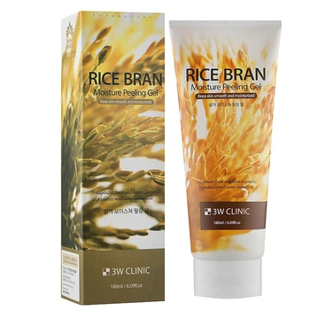 Пілінг-гель для обличчя з бурим рисом 3W Clinic Moisture Rice Bran Peeling Gel 180 мл (8809553100128)