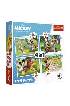 Набір пазлів «4в1» Mickey&friends Хороший день Trefl колір різнокольоровий Trefl ЦБ-00292787