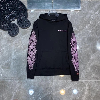 Чоловіче демісезонне худі Chrome Hearts з принтом 2XL чорне (CHRH027)