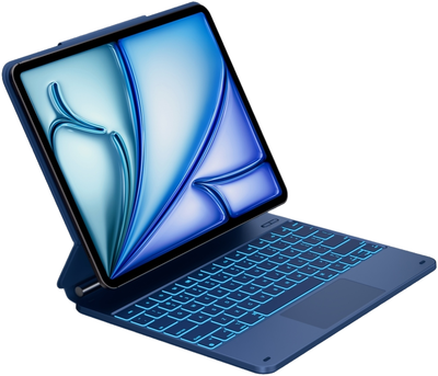 Etui z klawiaturą Typecase Edge do Apple iPad Air 13" 2024/2025 Blue Pacific (6979284780318)