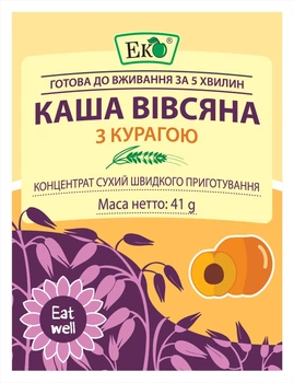 Каша вівсяна з курагою Еко 41 г