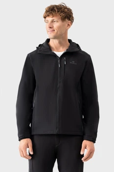 Вітровка AVECS чорна з матеріалу Softshell з нагрудною кишенею 50558/1 XL