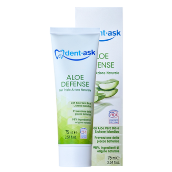 Зубна паста-гель потрійний захист DENTASK dent.aloe defence 75 мл.