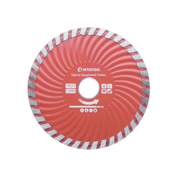 Диск отрезной алмазный Turbo, 125 мм, 22-24%, 12200 об/мин INTERTOOL CT-2007