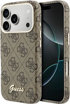 Чохол Guess 4G Script MagSafe для Apple iPhone 17 Pro Max Brown (GUHMP17X5P4FWMSW)