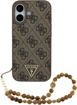 Чохол Guess 4G Strap Triangle Logo MagSafe для Apple iPhone 17 Brown (GUHMP17SP4TSDPPSW)