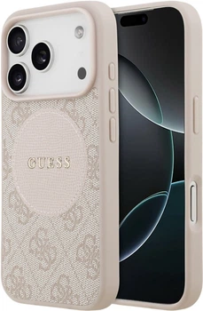 Etui Guess 4G Circle Classic Logo MagSafe do Apple iPhone 17 Pro Pink (GUHMP17LP4PGRSGP)