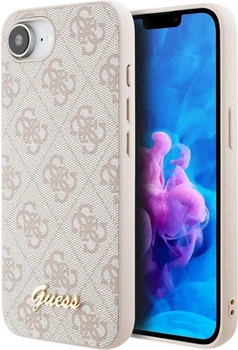 Чохол Guess 4G Script Logo MagSafe для Apple iPhone 16e/17e Pink (GUHMPSE4HG4SHP)