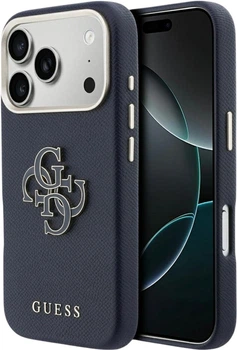 Etui Guess FW Resin Logo do Apple iPhone 17 Pro Blue (GUHCP17L5PS4RGGB)