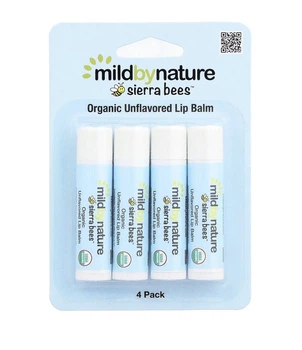 Бальзами для губ Mild by nature органічний без аромату США 4шт