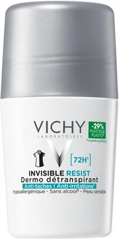 Кульковий дезодорант-антиперспірант Vichy Deo Invisible Resist 72 години захисту 50 мл (3337875894265)
