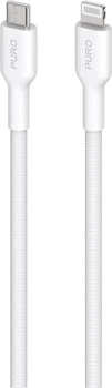 Kabel Puro Fabric USB Type C to Lightning 1.2 m (PUCAPLTUSBCFABK4WHI)