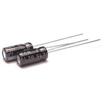 Конденсатор электролитический выводной 3,3uF 50V ECR 5x11mm (ECR3R3M50B-Hitano) - 422482