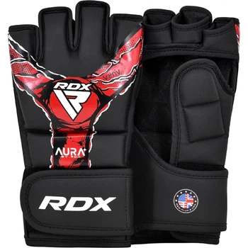 Рукавички Для MMA RDX F17 New Aura Grappling Gloves Чорно-Червоний L (GGR-F17BR-L)