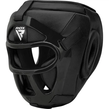 Боксерський Шолом RDX T1 HeadGuard with Removable Face Cage Чорний L (HGR-T1FB-L)