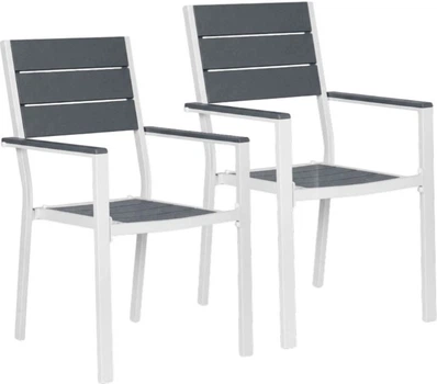 Zestaw krzeseł ogrodowych MultiGarden Biało-szary (YC-051KD-4-5)