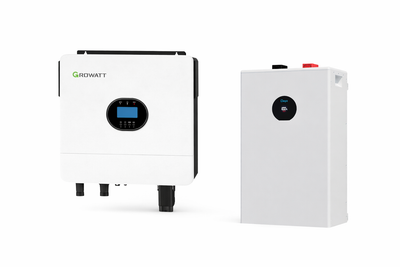 Комплект автономного энергоснабжения инвертор Growatt SPF 6000 ES Plus 6 кВт + батарея Deye SE-F16-C 16 кВт·ч White