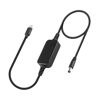 Кабель Type-C to DC 5.5x2.1-2.5mm, 60W, для роутера, ноутбука, камер. Универсальный 5V/9V/12V/15V/20V Boost Converter Adjustable Voltage, Black