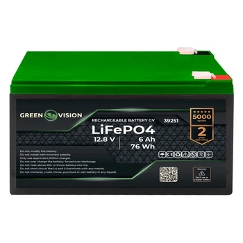 Акумулятор GreenVision GV LiFePО4 12,8V - 6Ah (76Wh)