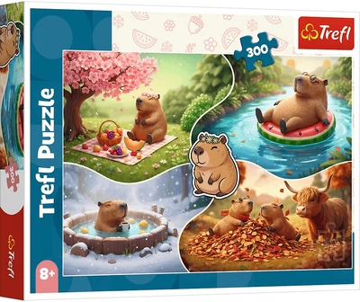 Пазл Trefl Чотири пори року з капібарами 300 елементів 23052 (5900511230529)