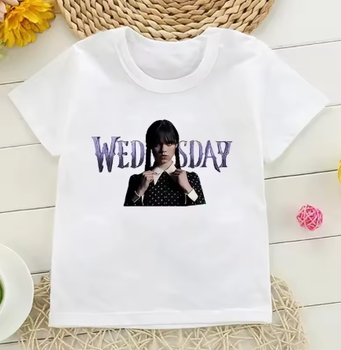 Доросла підліткова футболка з Венсдей Венсдей Wednesday Адамс, р. L біла