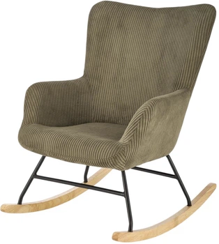 Крісло-гойдалка Halmar Belmiro Оливкове (5905248130425)
