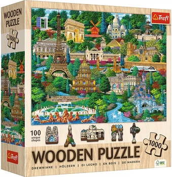 Пазл дерев’яний Trefl Франція: відомі місця 1000 елементів 20213 (5900511202137)