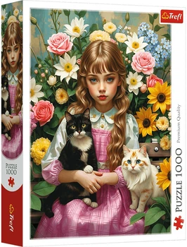 Puzzle Trefl Dziewczynka z kotami 1000 elementów 10976 (5900511109764)