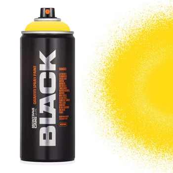 Нітро фарба-спрей Montana Black 1025 Kicking Yellow (Жовтий) 400 мл
