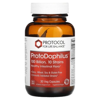 Пробиотики дофилус Protocol for Life Balance ProtoDophilus 100 млрд КОЕ 10 штаммов 30 капсул ARE-576421