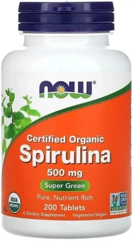 Спирулина Now Foods Spirulina 500 мг 200 таблеток ARE-576285