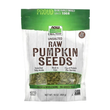 Семян тыквы Now Foods Pumpkin Seeds Raw — 454 g (1086-2023-10-7546)
