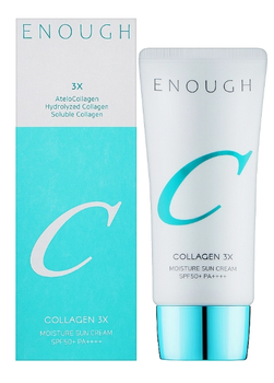 Солнцезащитный крем для лица с коллагеном ENOUGH Collagen 3X Moisture Sun Cream SPF50+, 50 мл