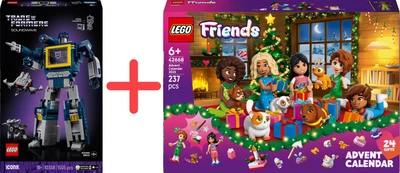 Набор конструкторов LEGO Icons Transformers: Саундвейв 1505 деталей + Friends Сюрпиз-бокс 2025 237 деталей (541065904_536560454)