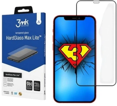 Захисне скло 3MK HG Max Lite для Apple iPhone 12/12 Pro чорне (5903108306560)