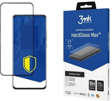 Захисне скло 3MK HardGlass Max для Xiaomi 12 5G Black (5903108455862)