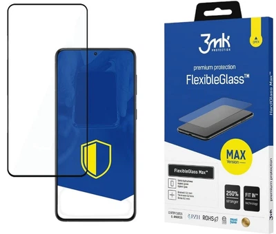 Szkło hartowane 3MK FlexibleGlass Max do Samsung Galaxy S22 czarne (5903108448109)