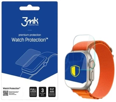 Szkło ochronne 3MK Flexible Glas do Apple Watch Ultra 3 szt (5903108491198)