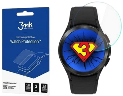 Szkło hybrydowe 3MK FlexibleGlass do Samsung Galaxy Watch 4 Classic 46 mm 3 szt (5903108435192)