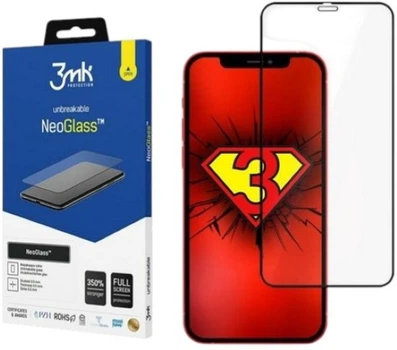 Szkło ochronne 3MK NeoGlass dla iPhone 12 Mini Czarny (5903108292313)