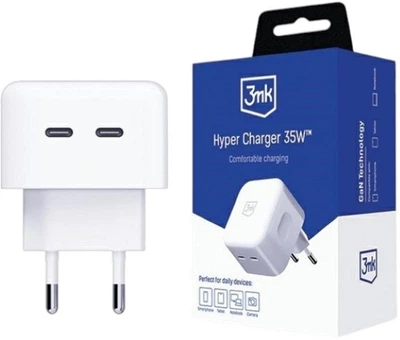 Мережевий зарядний пристрій 3MK Hyper Charger 35W White (5903108527248)