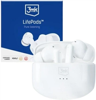 Słuchawki 3MK LifePods ANC TWS White (5903108487825)